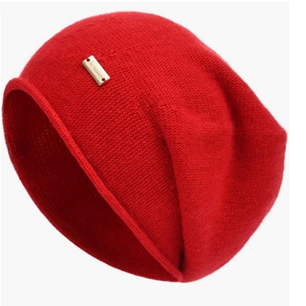 Cashmere Slouchy Knit Beanie Hat for Women Winter Soft Warm Ladies Wool Knitted